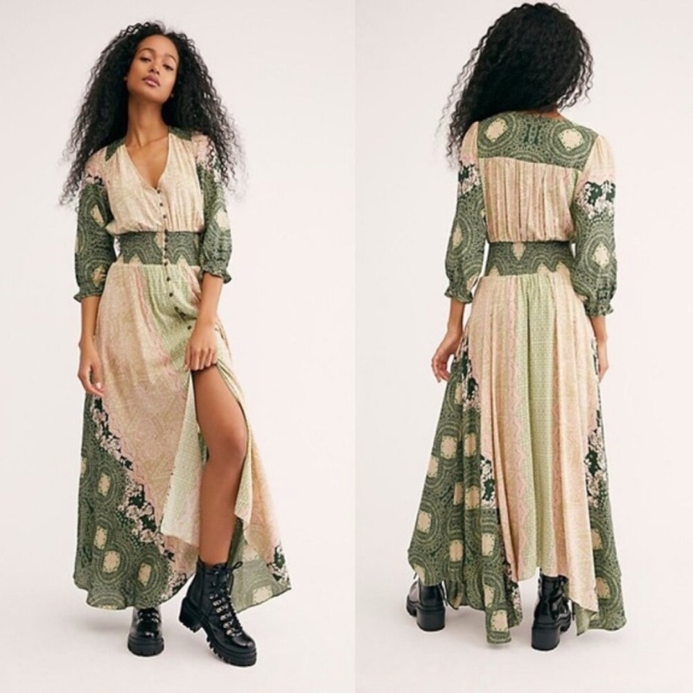 Free People Mexicali Rose Maxi Dress Medium